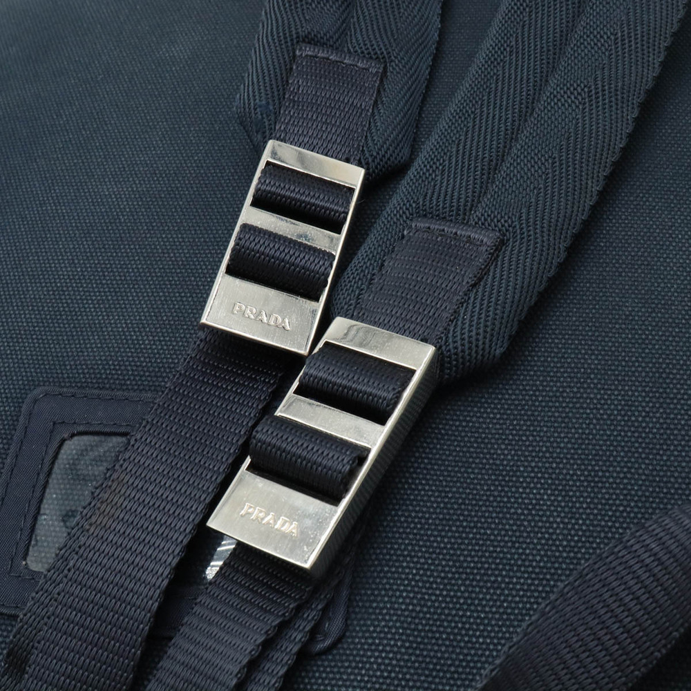 Prada Backpack Rucksack Daypack Canvas Navy Blue - Picture 4 of 8